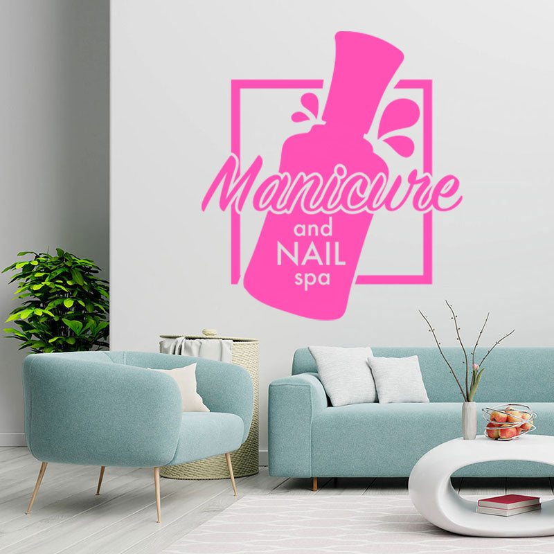 manicure beauty nail salon wall sticker