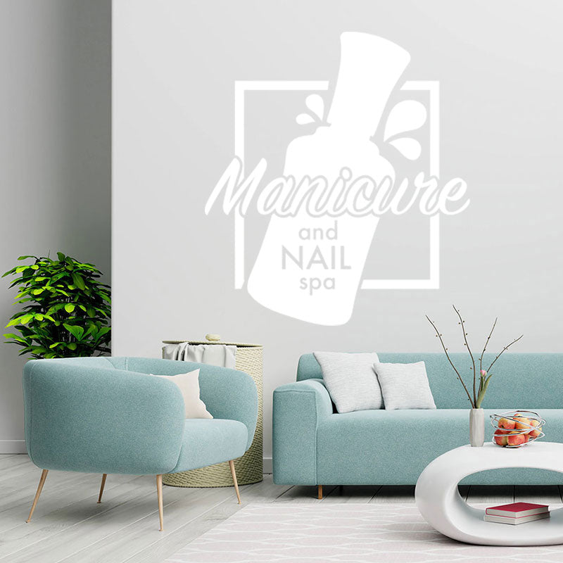 manicure beauty nail salon wall sticker