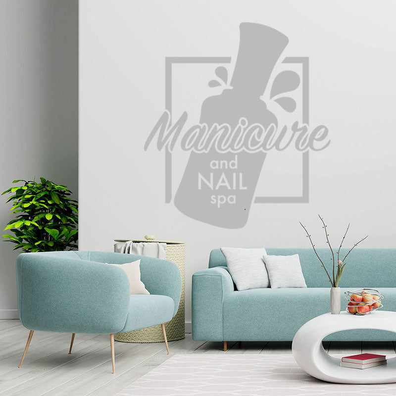 manicure beauty nail salon wall sticker