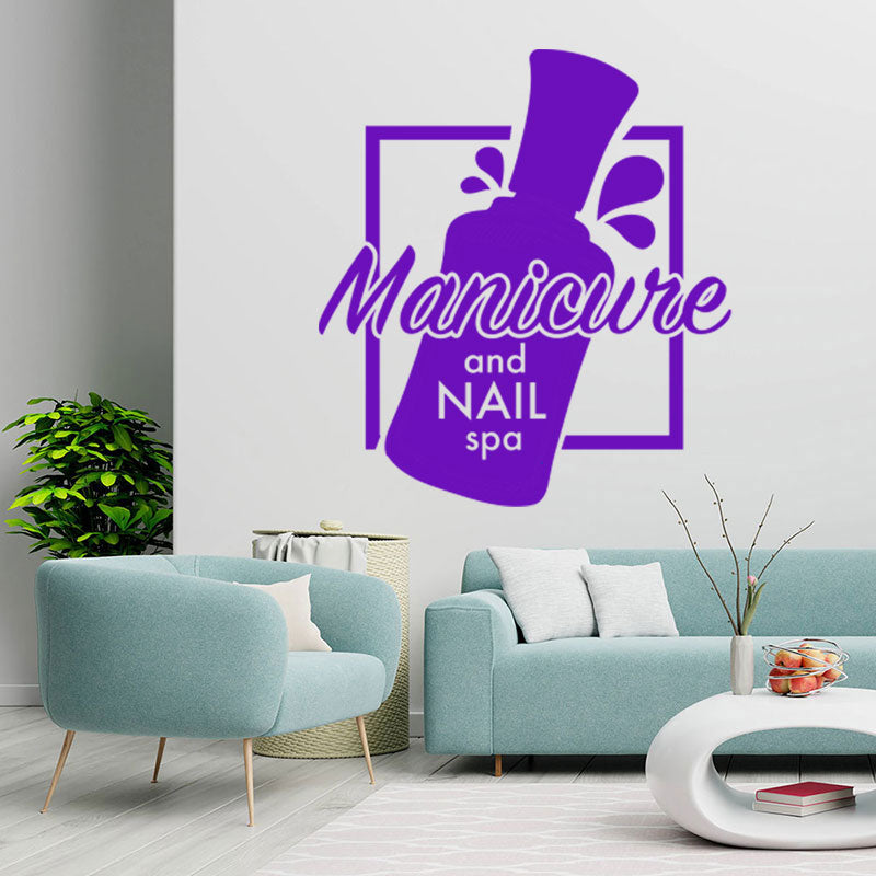 manicure beauty nail salon wall sticker
