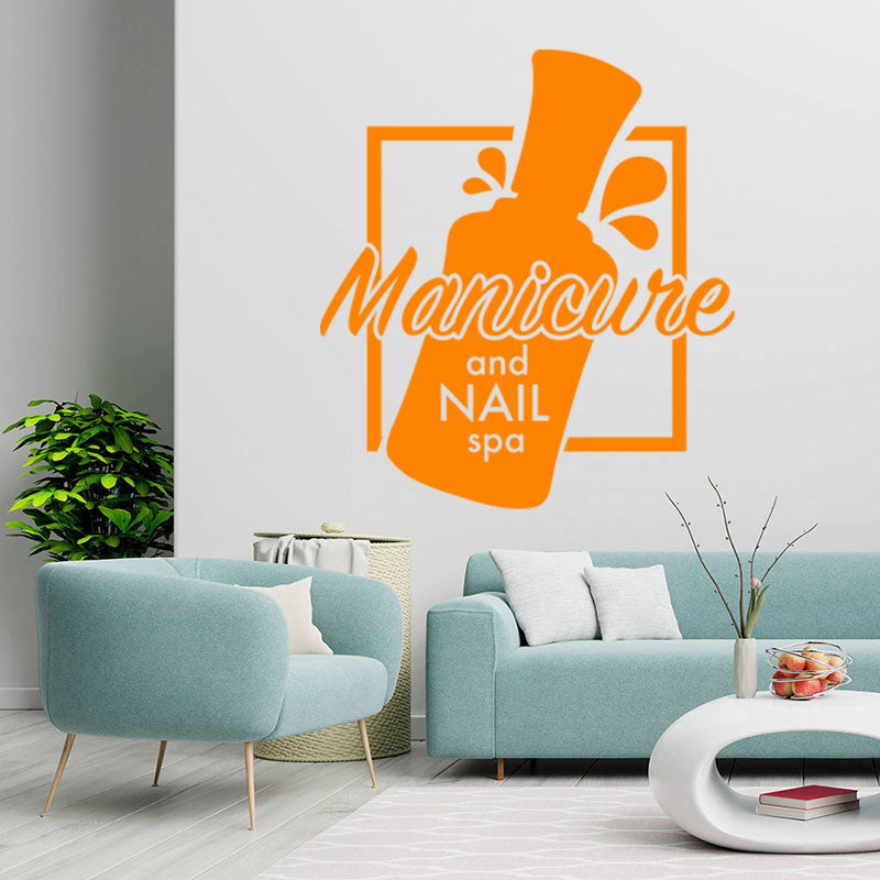 manicure beauty nail salon wall sticker