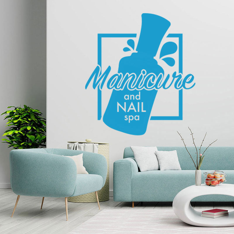 manicure beauty nail salon wall sticker