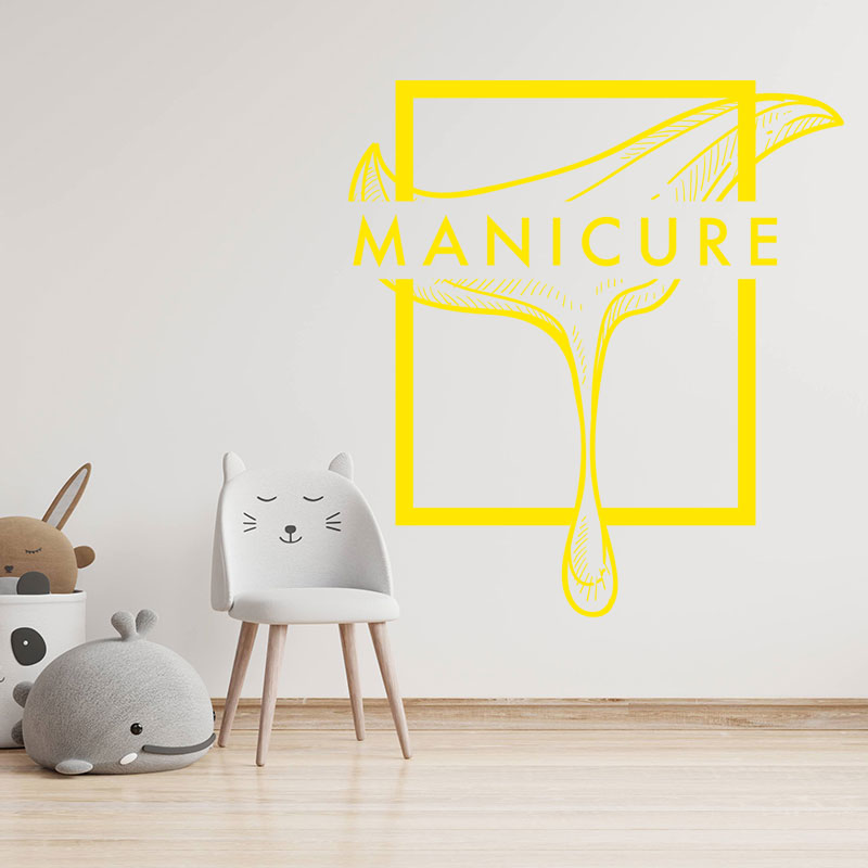 chic nail salon wall sticker