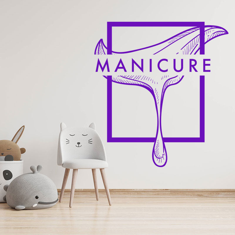 chic nail salon wall sticker