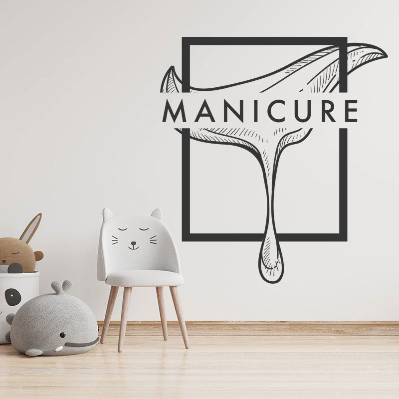 chic nail salon wall sticker