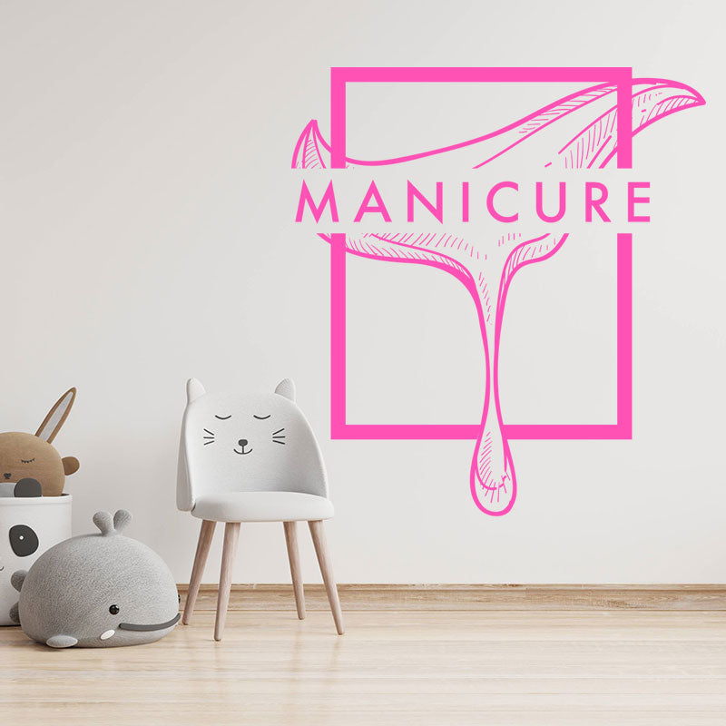 chic nail salon wall sticker