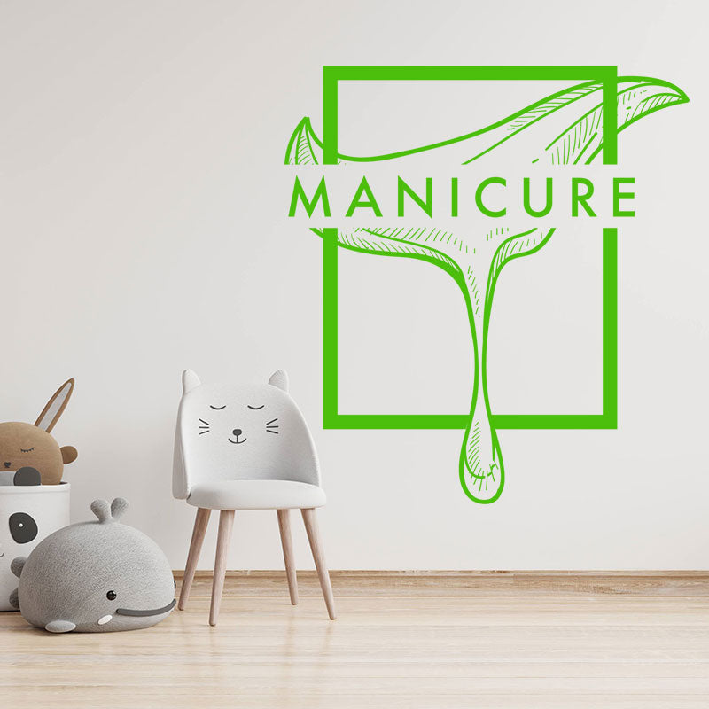 chic nail salon wall sticker