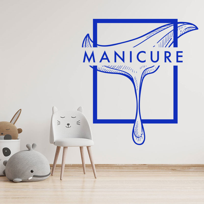 chic nail salon wall sticker
