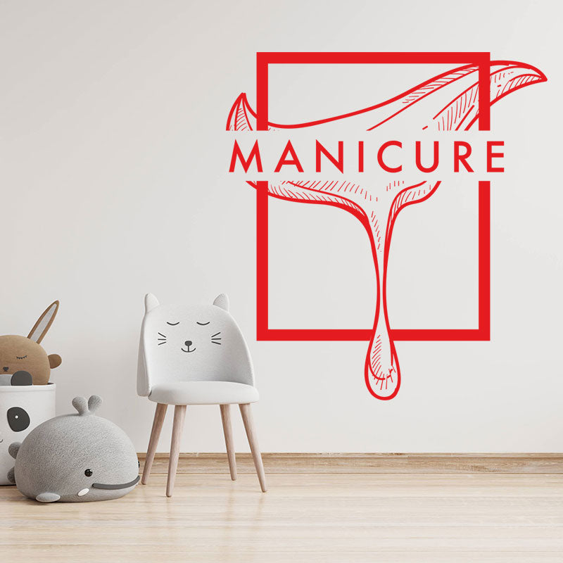 chic nail salon wall sticker