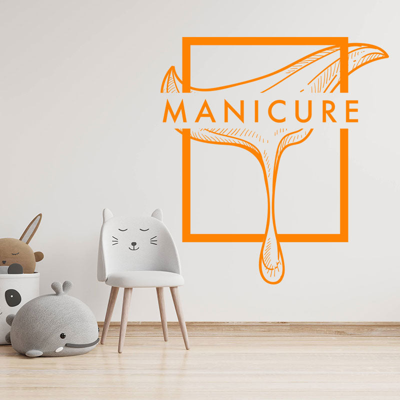 chic nail salon wall sticker