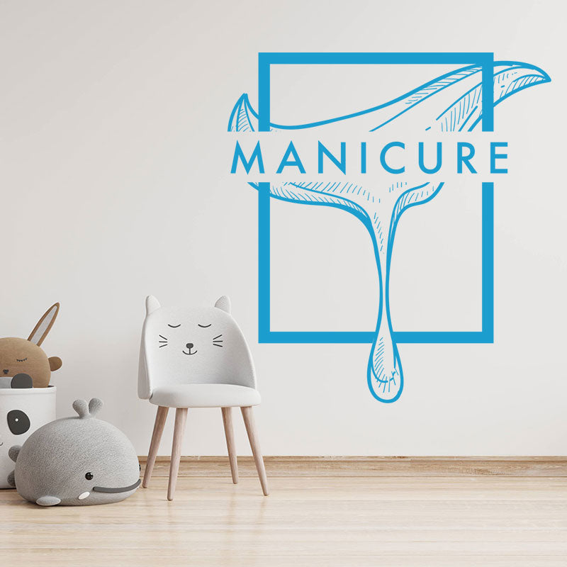 chic nail salon wall sticker
