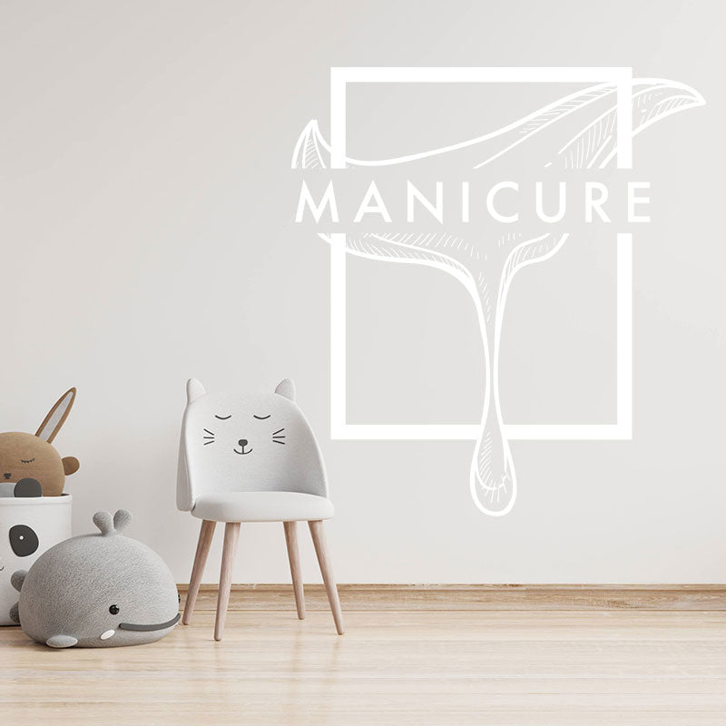 chic nail salon wall sticker