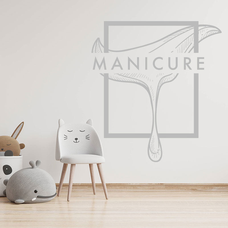 chic nail salon wall sticker
