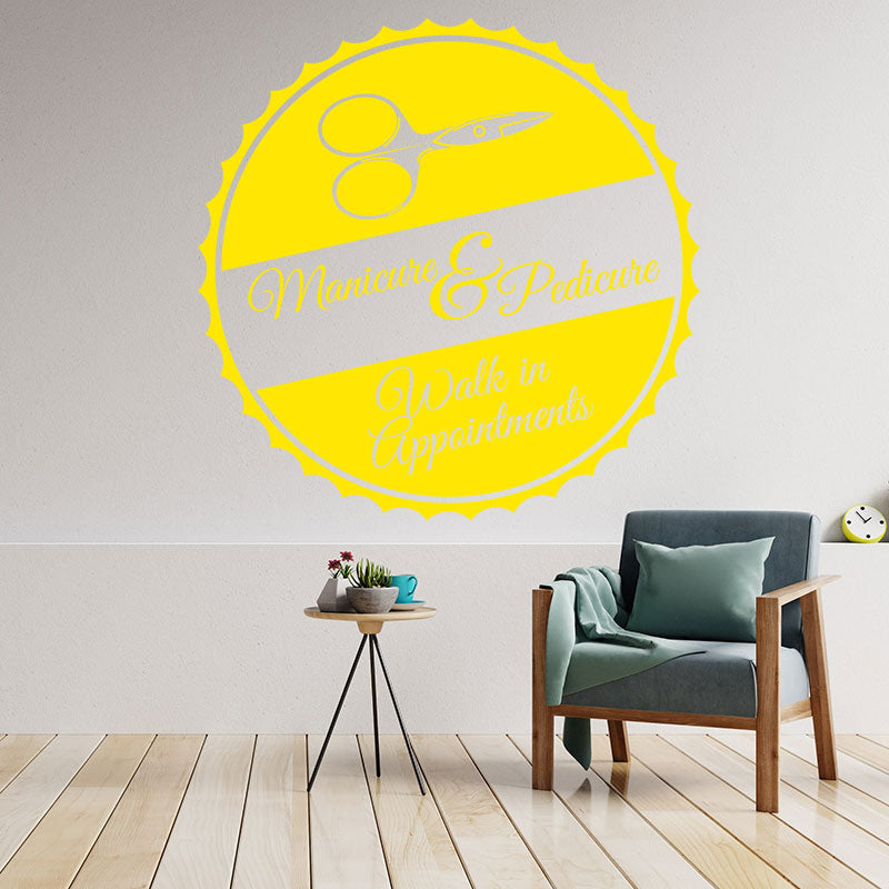 manicure pedicure nail salon wall sticker