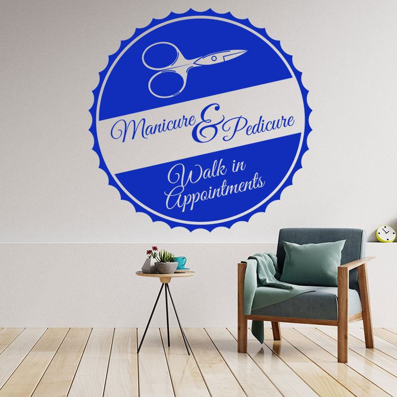 manicure pedicure nail salon wall sticker