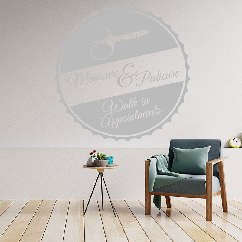 manicure pedicure nail salon wall sticker
