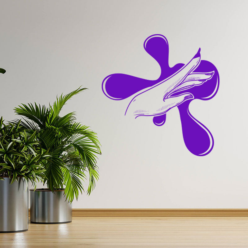 elegant nail salon wall sticker