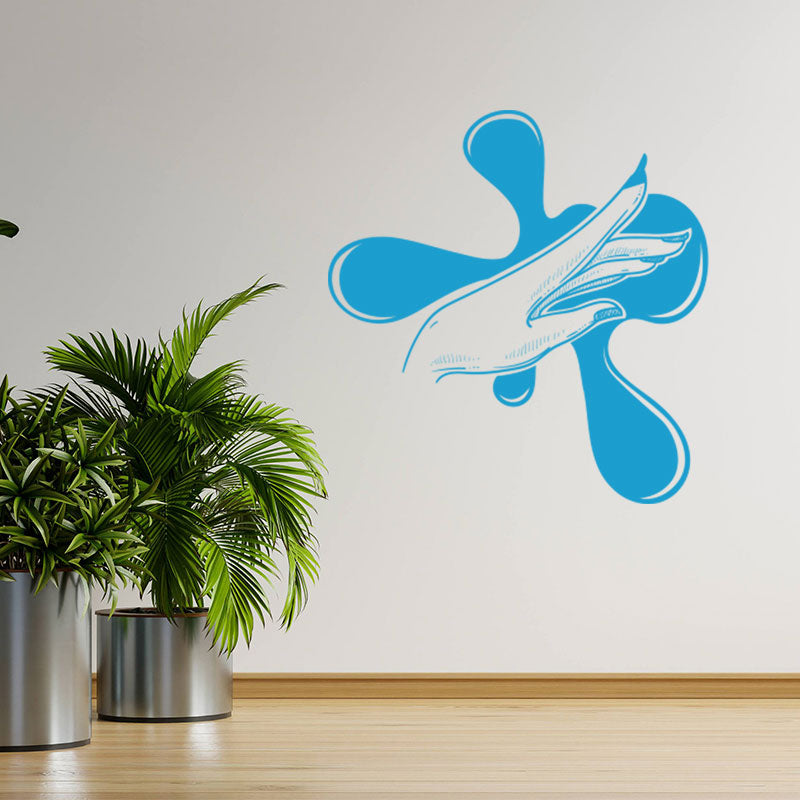 elegant nail salon wall sticker