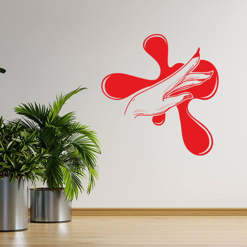 elegant nail salon wall sticker
