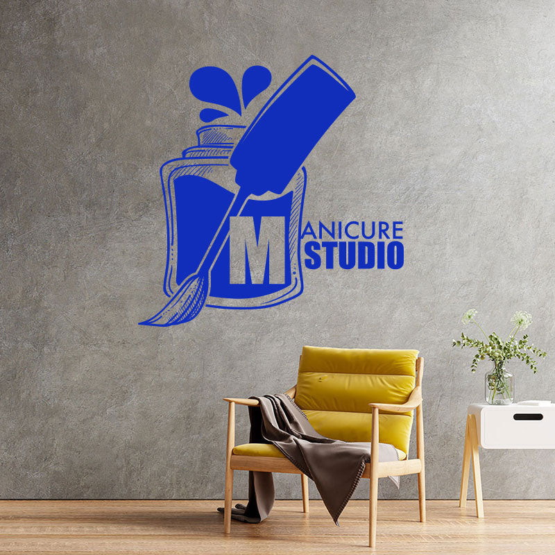 stylish manicure nail salon wall sticker