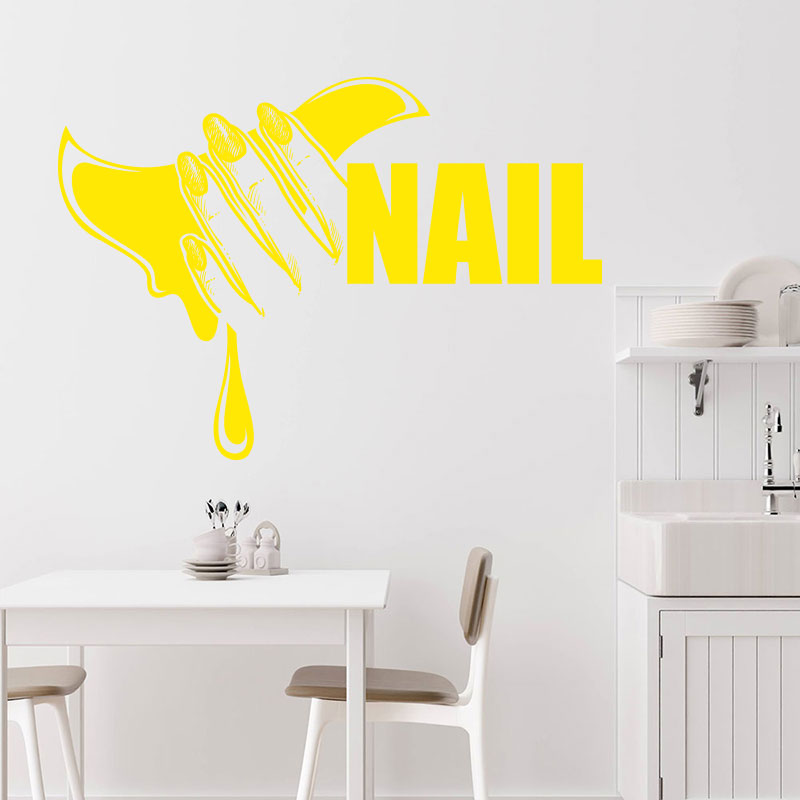 nail salon wall decal art wall sticker