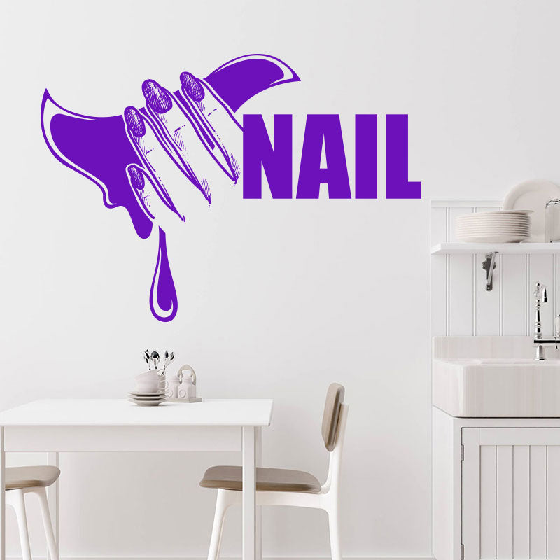 nail salon wall decal art wall sticker