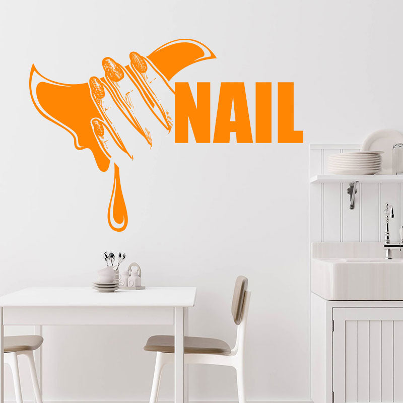 nail salon wall decal art wall sticker