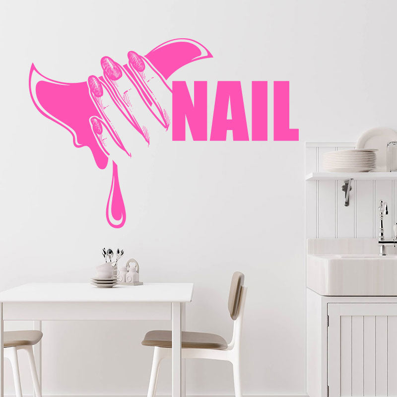 nail salon wall decal art wall sticker
