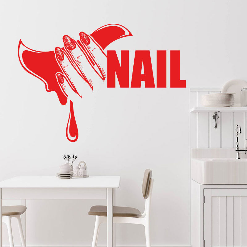nail salon wall decal art wall sticker