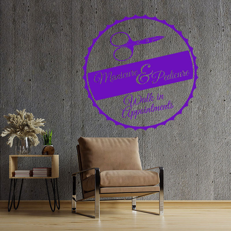 nail salon wall sticker