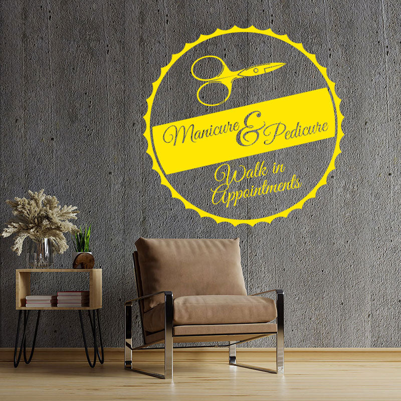 nail salon wall sticker