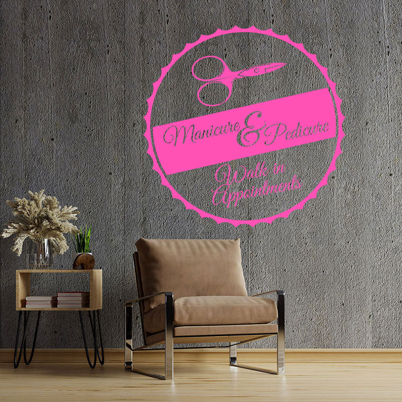 nail salon wall sticker