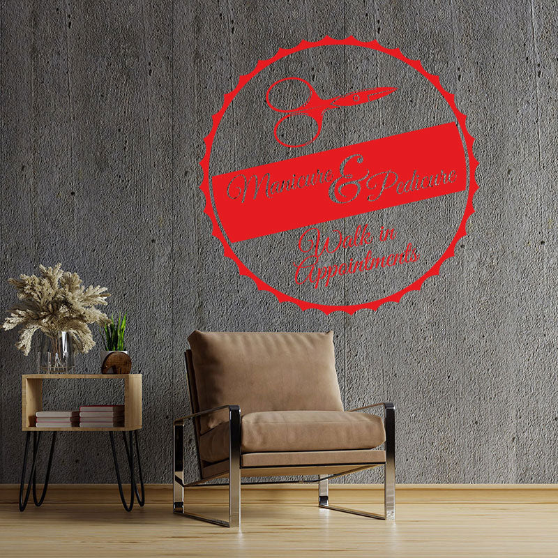 nail salon wall sticker