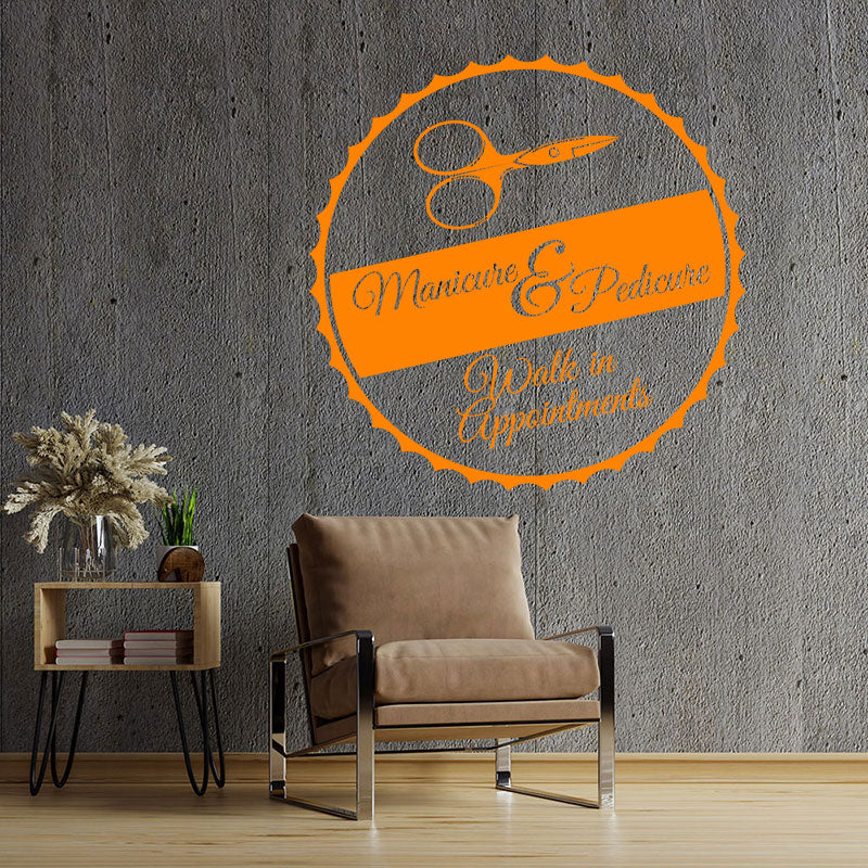 nail salon wall sticker
