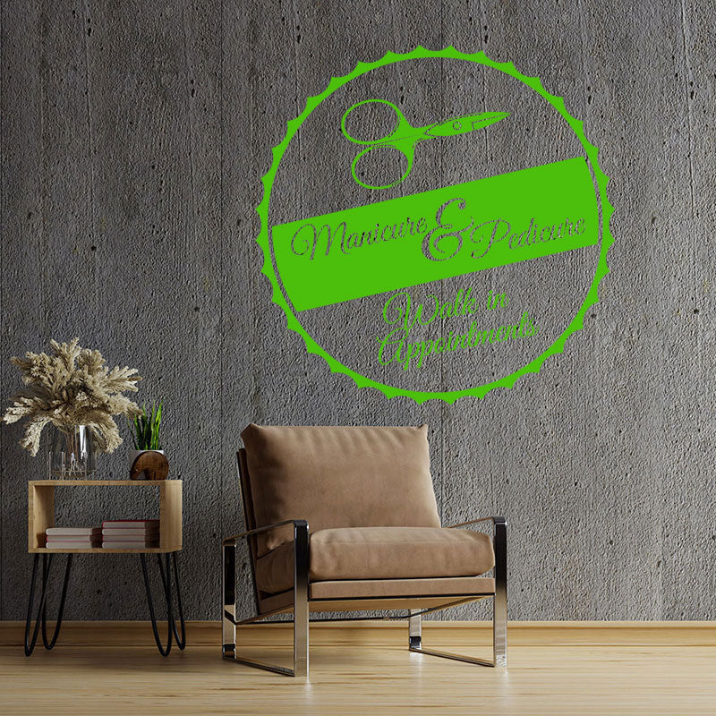 nail salon wall sticker