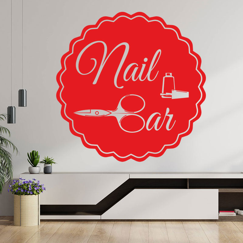 nail bar wall sticker