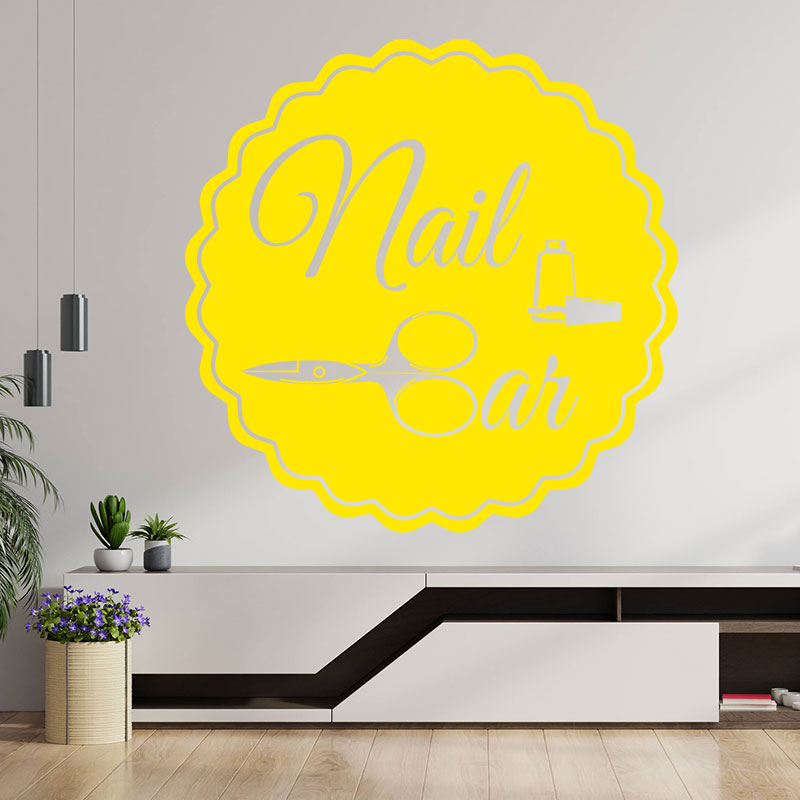 nail bar wall sticker