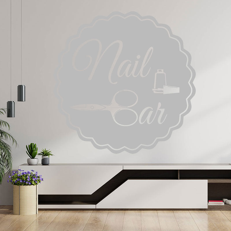 nail bar wall sticker