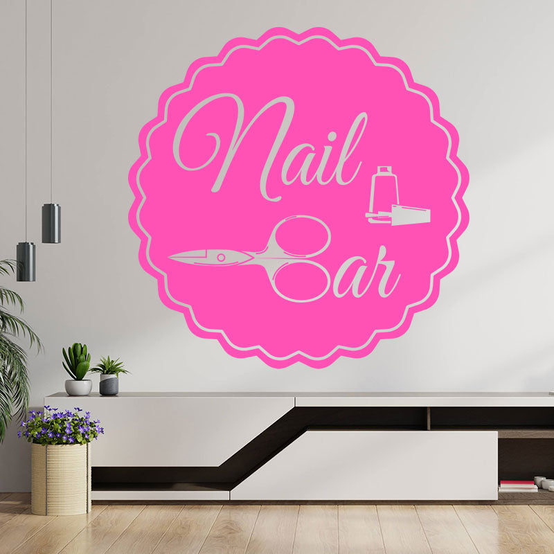nail bar wall sticker