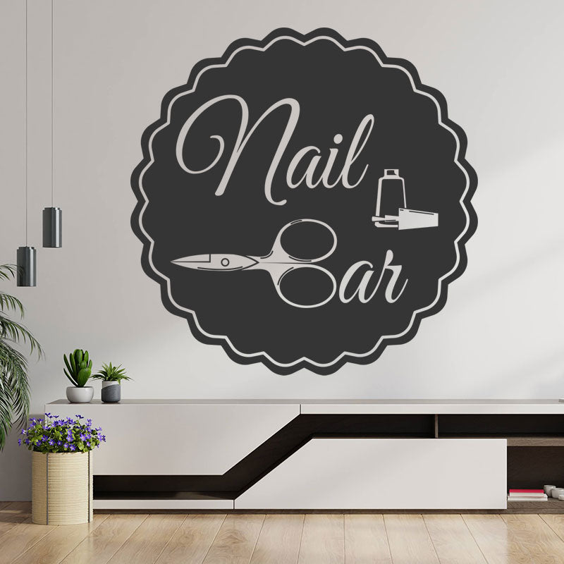 nail bar wall sticker