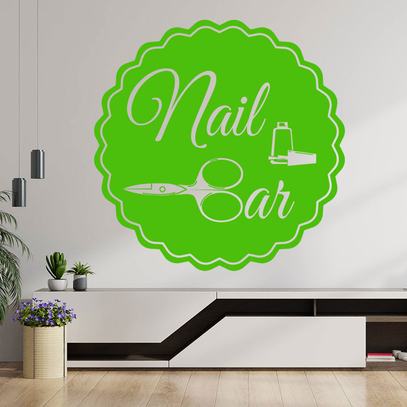 nail bar wall sticker