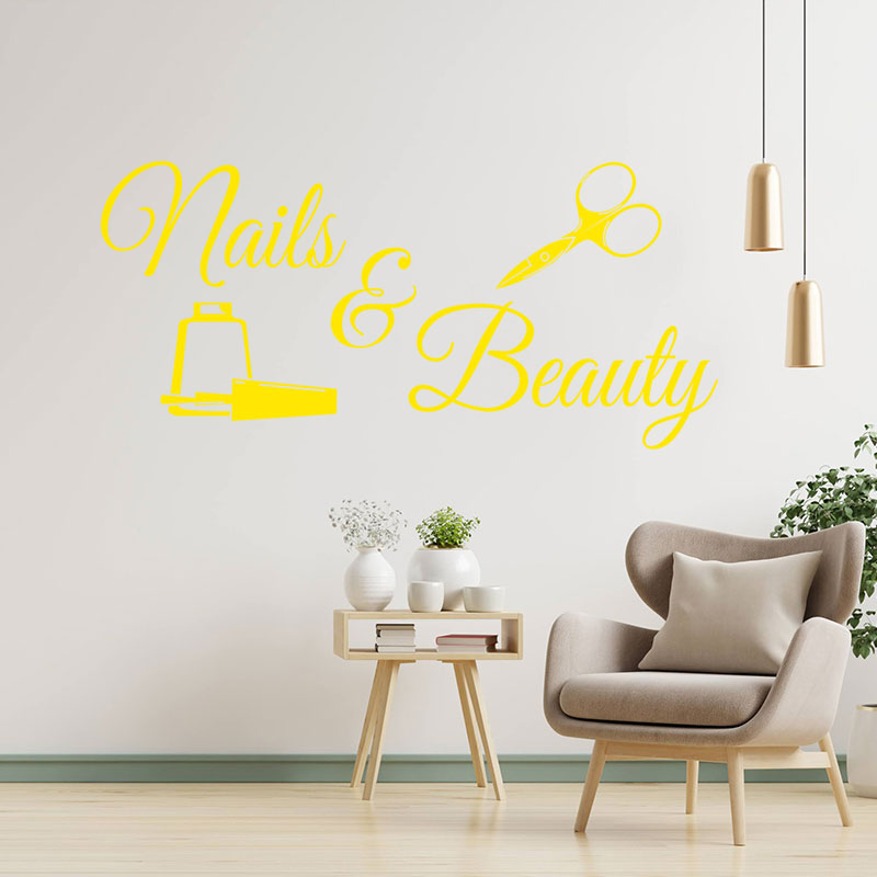 beauty salon wall sticker