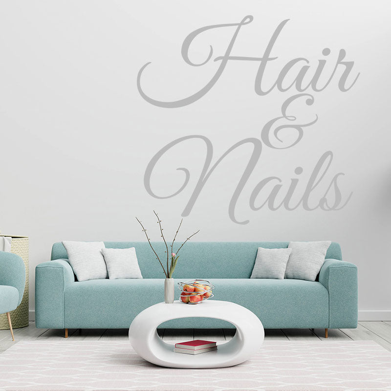 hair nails wall sticker