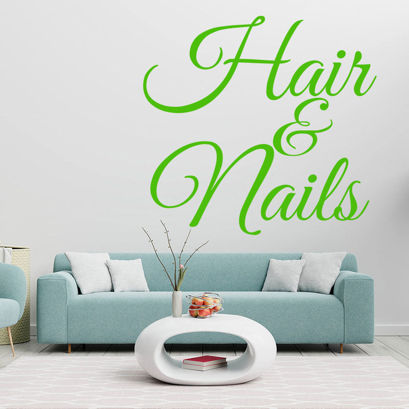 hair nails wall sticker
