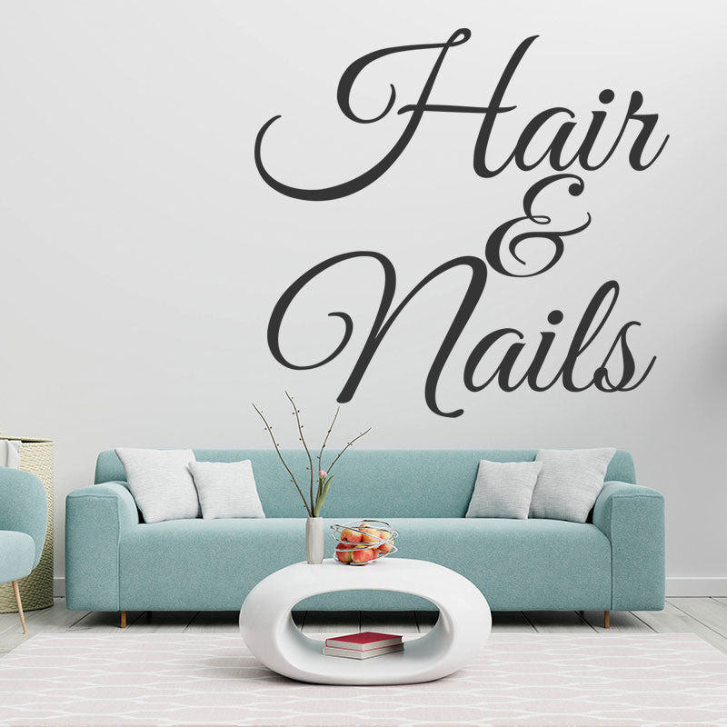 hair nails wall sticker