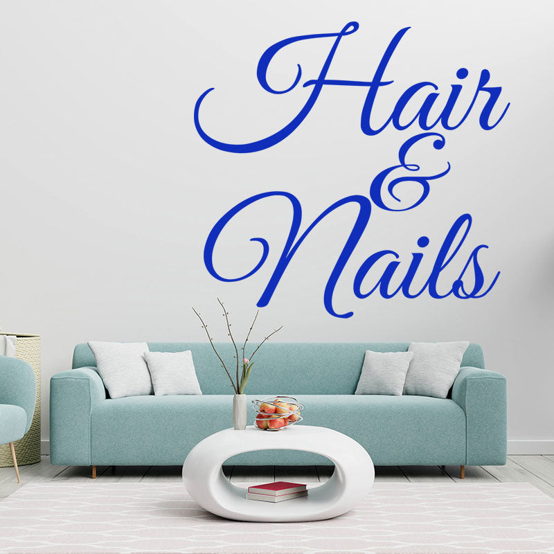 hair nails wall sticker