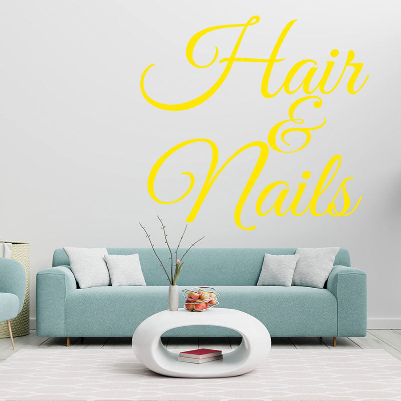 hair nails wall sticker