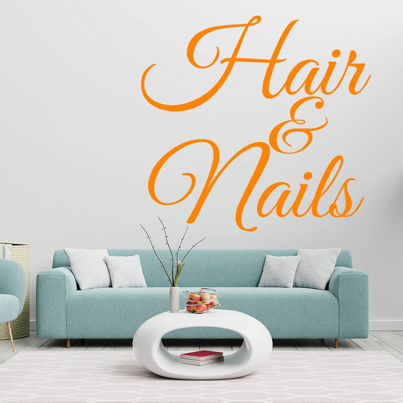 hair nails wall sticker