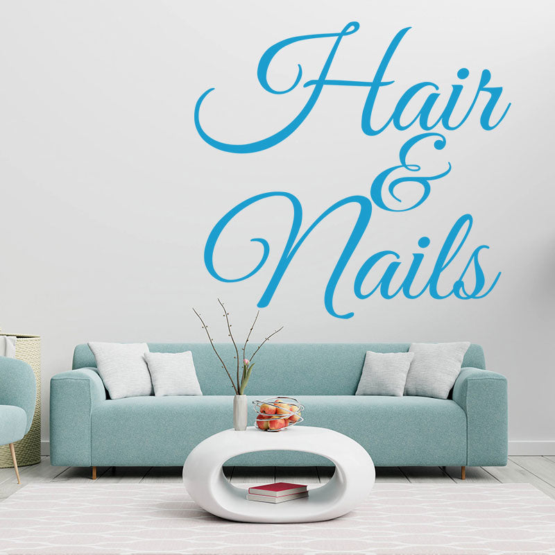 hair nails wall sticker