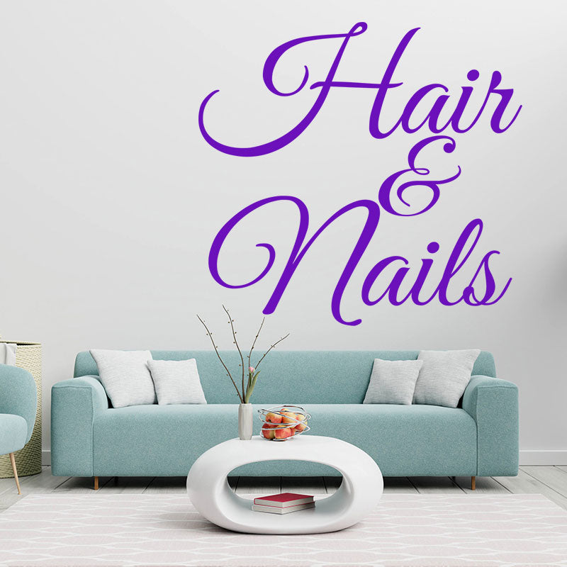 hair nails wall sticker